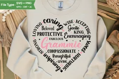Bonus Mom Heart Shape SVG | Mother's Day Heart SVG PNG Product Image 2