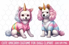 Cute Unicorn Costume For Dogs, Unicorn Watercolor Product Image 1