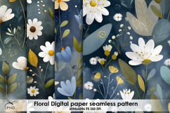 Floral digital paper Product Image 1