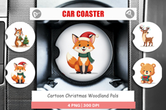 Christmas Woodland Pals Car Coaster Product Image 1