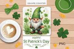 hot plate , St. Patrick&#039;s gnome, clover,green Product Image 1