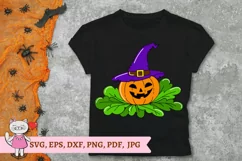 Pumpkin Witch Hat SVG, Halloween SVG, Pumpkin SVG file Product Image 5