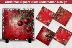 Christmas Square Sublimation Slate Designs Product Image 1