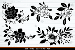 Floral SVG, Flower SVG, Wedding Flowers Decoration SVG Product Image 1