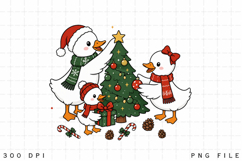 Christmas Ducks PNG Clipart, Decorating Christmas Tree Product Image 1