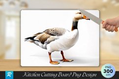 Domestic Goose with White Cutting Board Sublimation Design Product Image 1