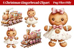 Christmas Gingerbread Clipart PNG Product Image 1