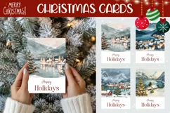 Christmas Village Greeting Cards, Christmas Village PNG Product Image 1