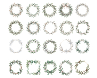 Silver Christmas Frames Clipart, 20 PNG Product Image 2