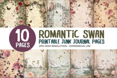 Romantic Swan Junk Journal Pages Product Image 1