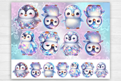 Christmas. Print & Cut Stickers PNG / Christmas Penguin Product Image 2