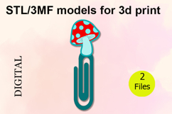 Fly Agaric Mushroom, Paper Clip STL/3MF files for 3D Printin Product Image 1