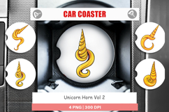 Car Coaster Unicorn Horn Product Image 1
