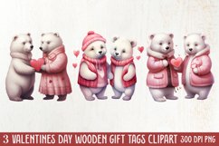 Valentines Day Bear Sublimation Clipart, Valentines Day PNG Product Image 2