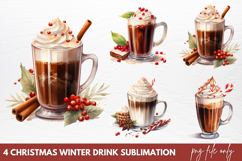 Christmas Winter Drink Sublimation PNG Product Image 1
