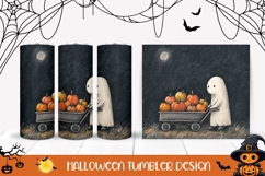 Cartoon Halloween Tumbler, Halloween Ghost Tumbler Wrap Product Image 1