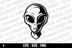 Illustration of alien. Design element for poster, card Product Image 1