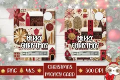 Abstract Christmas City Money Card, Christmas Gift Card Product Image 1