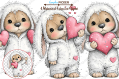 Whimsical Valentine Clipart, Valentine's Day PNG, Valentine Product Image 1