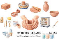 Pottery Workshop Watercolor Clipart Product Image 1
