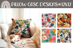 Vintage Flowers Pillow Designs, Floral Pillowcase Product Image 1