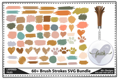 60 Brush Strokes Svg Bundle, Keychain Svg Product Image 1