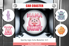 Quirky Momster Car Coaster Product Image 1