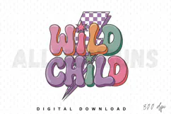Wild Child Sublimation PNG, Wild Child Quote PNG Product Image 1