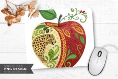 Leopard Spot Apple Design Mouse Pad PNG Product Image 1