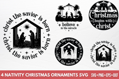 Nativity Christmas Ornaments SVG Product Image 1