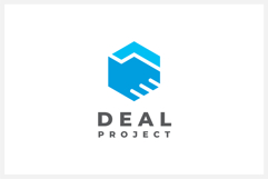 Hexagon Deal Handshake Shake Hands Logo Design Vector Product Image 1
