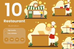 Restaurant Illustration Pack Product Image 1