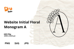 Website Initial Floral Monogram Product Image 1