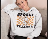 Spooky Teacher svg, Halloween shirt, Retro svg, Ghost svg Product Image 2