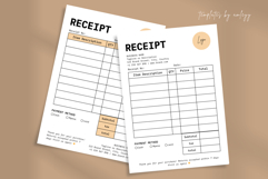 Small Business Receipt Template Canva | Aesthetic Editable Product Image 1
