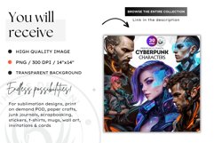 CyberPunk Character Clipart,Post-Apocalyptic PNG sublimation Product Image 2