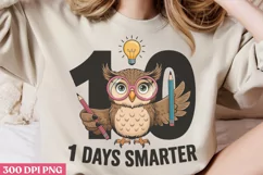 1 days smarter PNG, 100 Days Of School Product Image 2