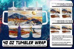 Golden Landscape Tumbler Wrap: Glitter Sublimation,Spring Product Image 1