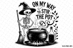 On my way to stir the pot Svg | Halloween Svg | Svg Cut File Product Image 1