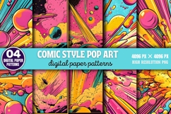 Comic Style Pop Art Background PNG Product Image 1