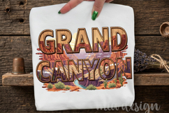 Grand Canyon PNG, Vintage National Park Eagle Sublimation Product Image 1