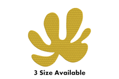 Abstract Yellow Shape Modern Embroidery Design Product Image 1