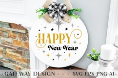 Happy New Year Round Sign Bundle , New Year Svg Bundle Product Image 13