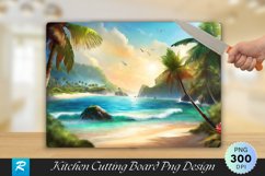 Beach Cutting Board Sublimation Design Product Image 1