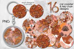 Paisley &amp; Boho Style | car coaster &amp; key chain design bundle Product Image 1