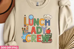 LUNCH LADY CREW PNG, Lunch Lady Sublimation PNG Product Image 2