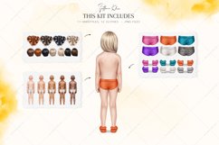 Toddlers Bodies Clip Art, Toddlers Backs Clipart, Custom PNG Product Image 2