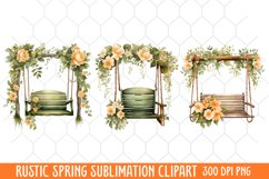 Rustic Spring Clipart, Vintage Spring Clipart Product Image 2