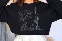 Oh Holy Night Nativity Christmas PNG, Christian Nativity Sce Product Image 2