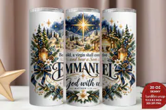 Emmanuel Christmas Tumbler Wrap, Christian Christmas 20oz Tu Product Image 2